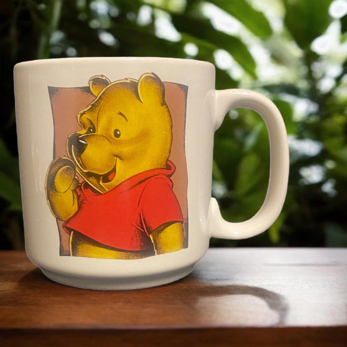 Vintage Disney Mug WINNIE THE POOH Portrait Ceramic 12oz Coffee Tea Cup Thailand