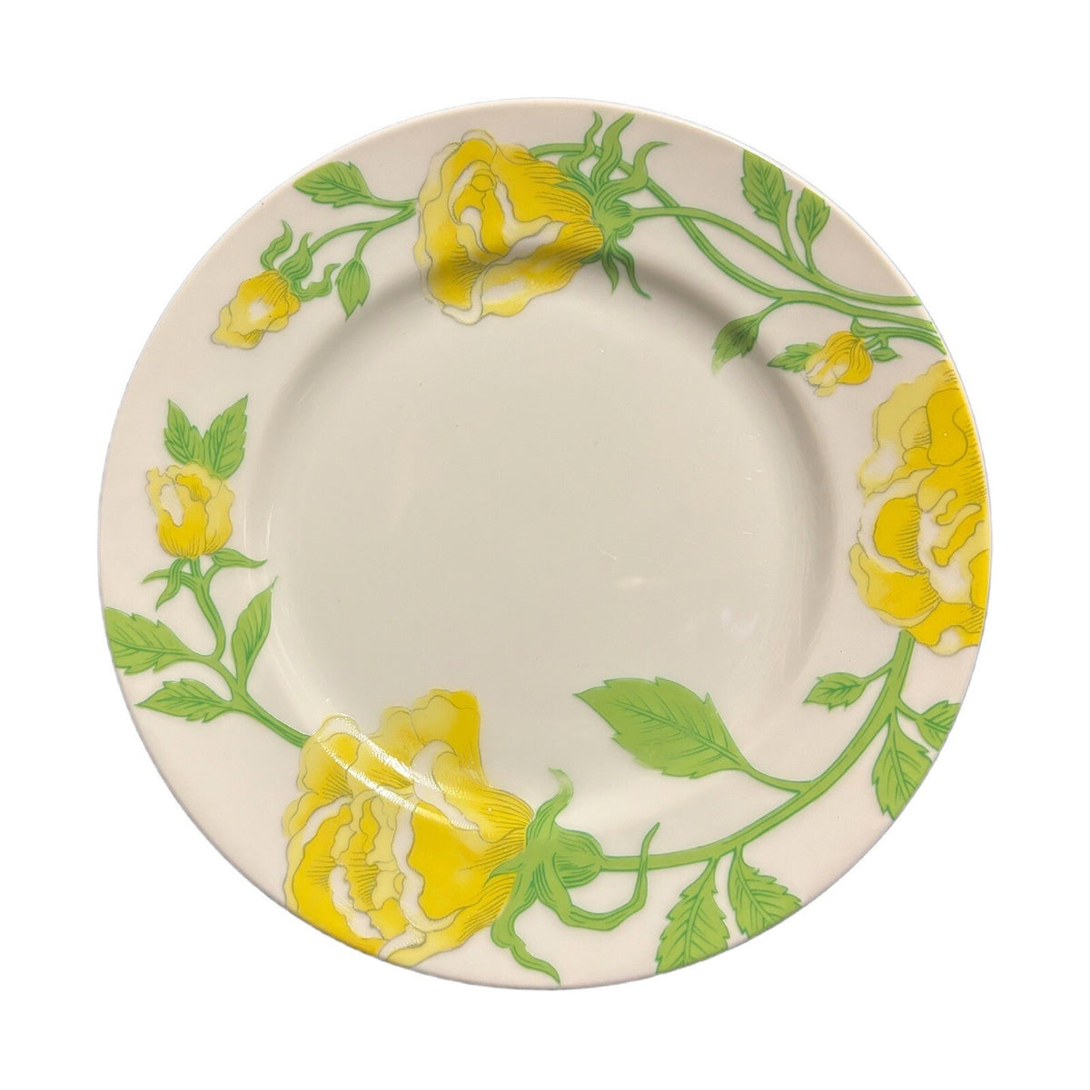 Fitz & Floyd Yellow Rose 5-Salad Plates Ceramic Dessert Appetizer Dinnerware