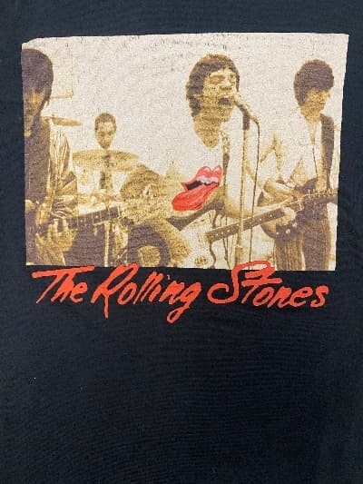 T-Shirt The Rolling Stones Crew Neck Black Tee Top S/M