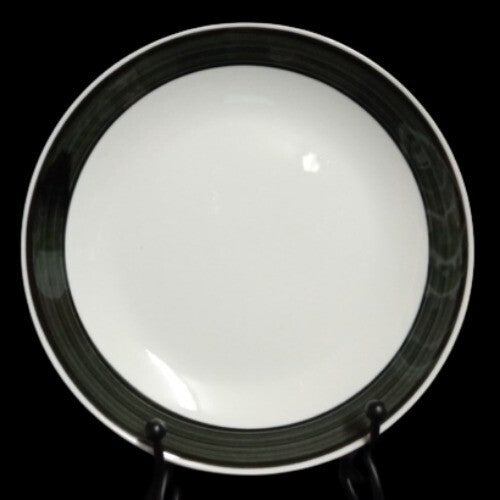 Gibson Designs BASIC LIVING III BLACK 4-Salad Plates 7 1/8” D Black Band