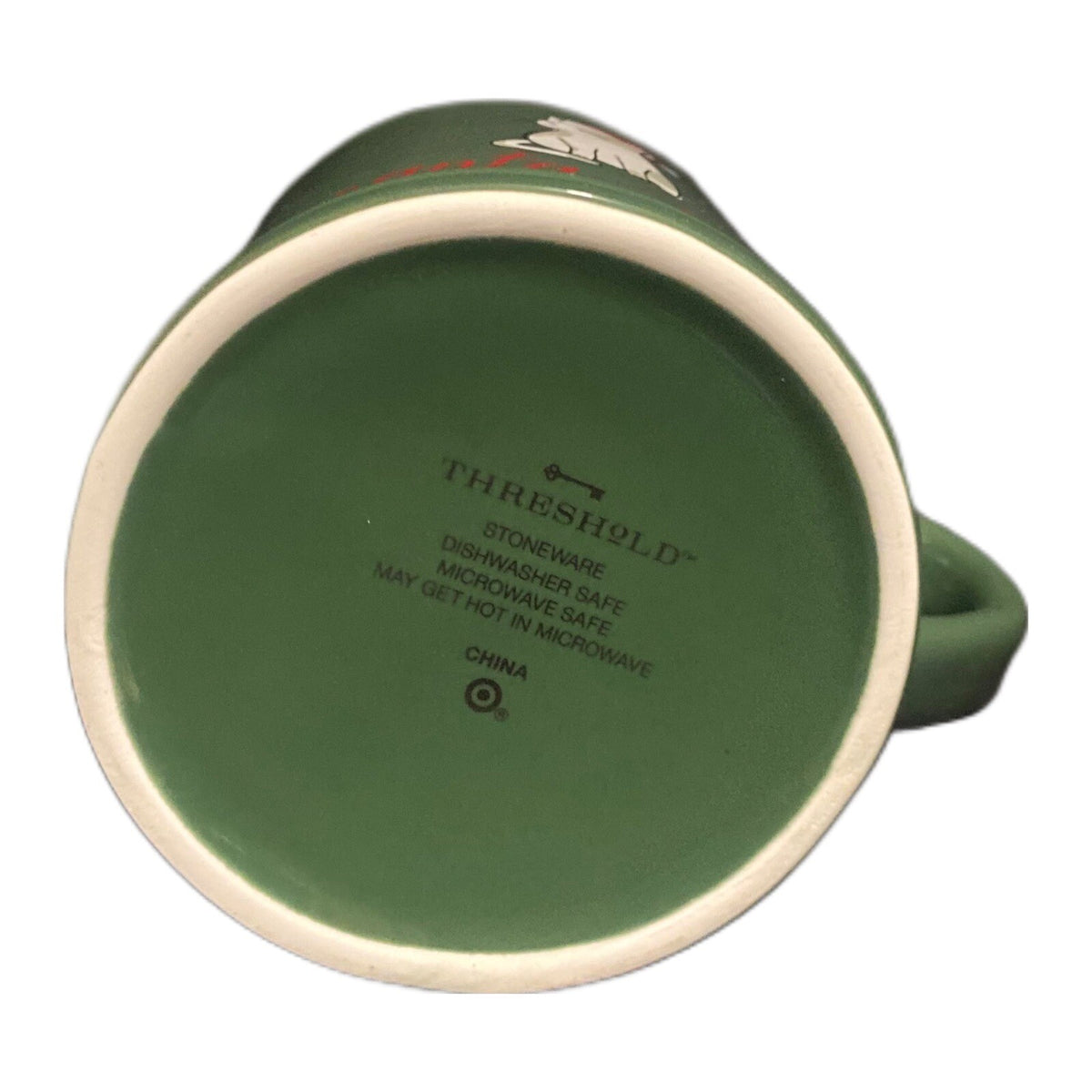 Threshold SANTA CLAWS Mug  Christmas Cat Kitty Holiday Stoneware Green Tea Cup