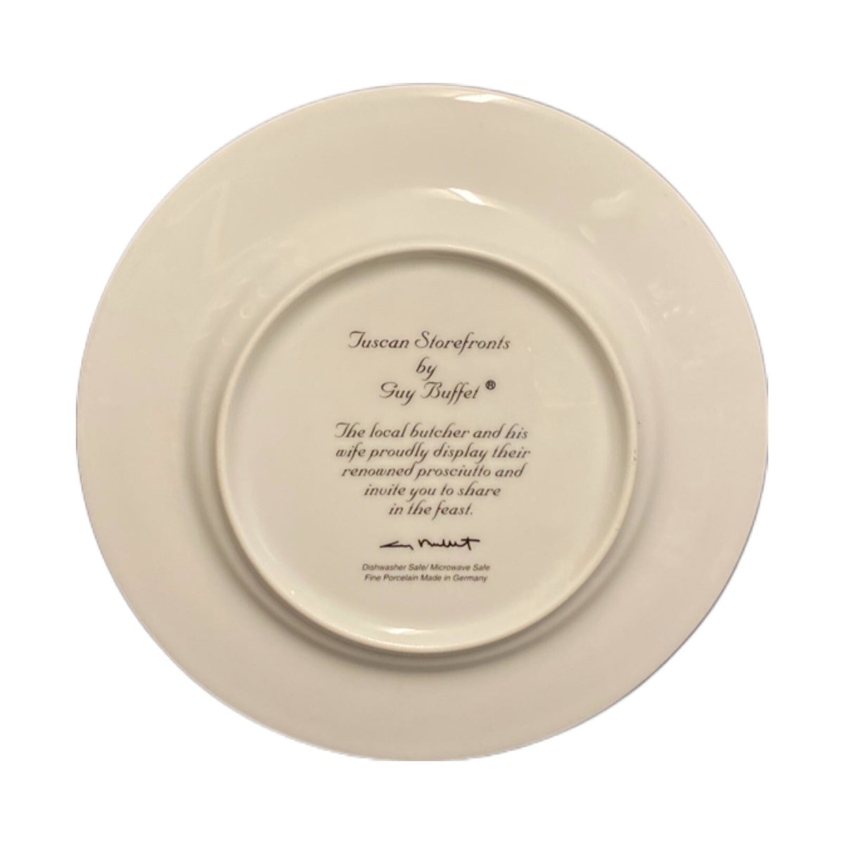 GUY Buffet TUSCAN STOREFRONTS 6 Salad Dessert Plates Porcelain Germany 8" D