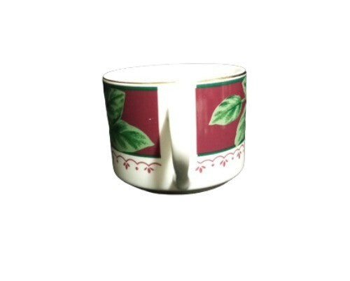 Gibson Designs Magnolia Bloom • Set of 4 Cups & Saucers • Floral Ceramic
