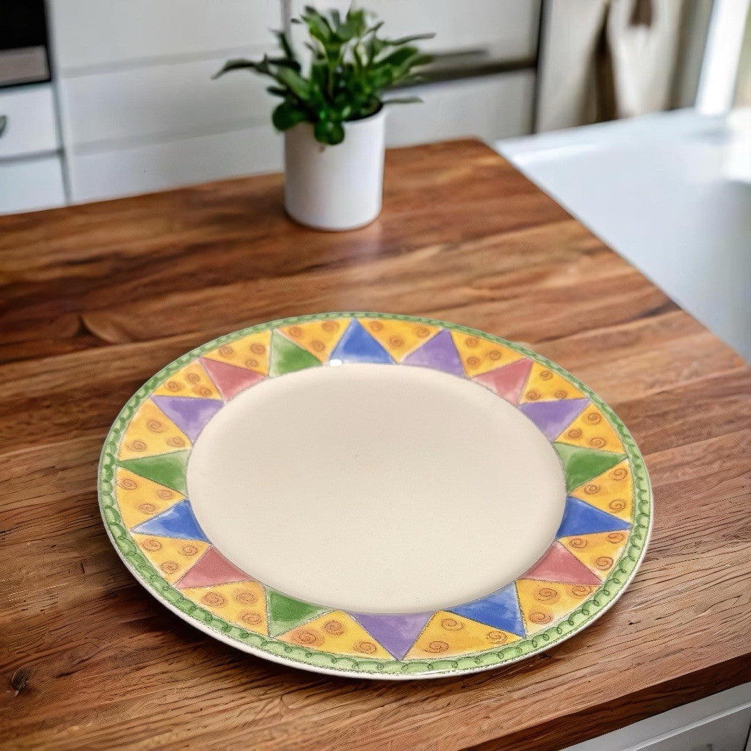 Sango Sue Zipkin 2-Dinner Plates  Marzipan 10 5/8" D Oven Safe 3025