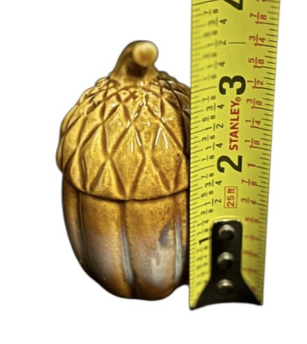 Acorn Salt & Pepper Shakers Set Ceramic 3.5” H Fall Autumn Thanksgiving Decor
