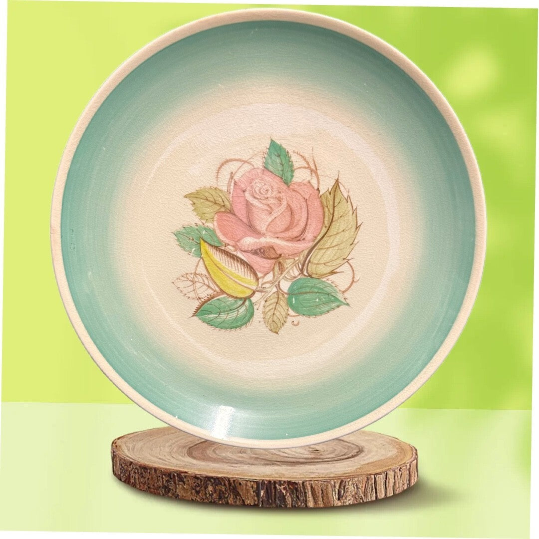 Antique A Susie Cooper Production Plate Crown Works Burslem England Rose