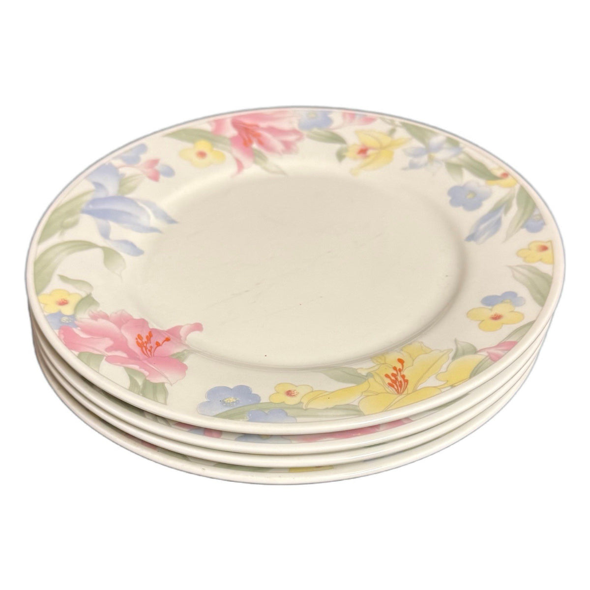 Lynns Fine China Julie  16 Pc Set Service for 4 Floral Plates Bowls Cups Vintage