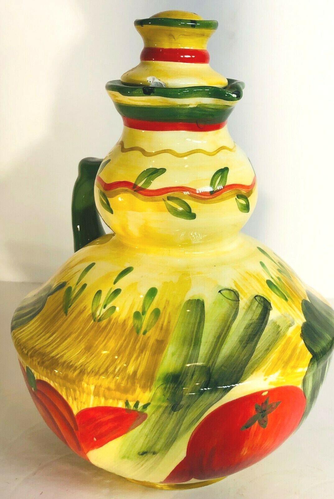 Pamela Gladding Certified International Lidded Cruet Collection 8 3/4”H