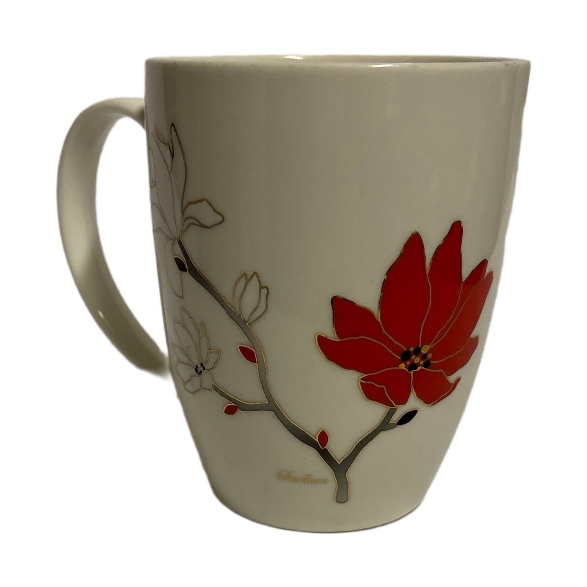 Korea Mug GOLDEN BELL New Bone China Signed Seolhwa ZN-Lee Gold Accent Floral