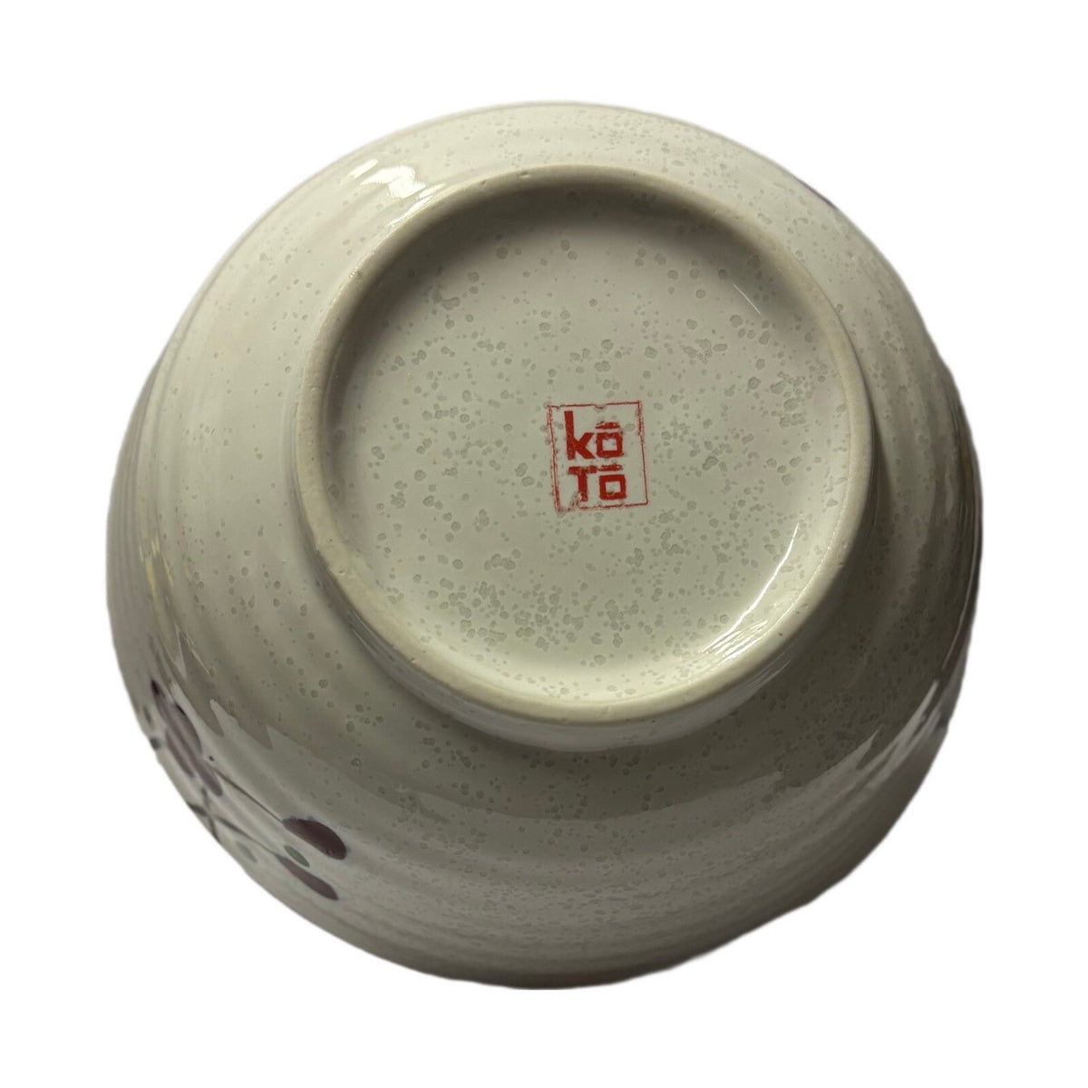 Vintage KoTo 7-Large Bowls Rice Noodle Soup Cups Ceramic Japan Red Blossom