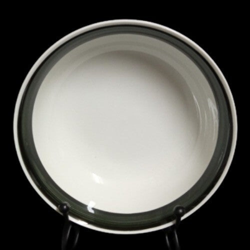Gibson Designs BASIC LIVING III BLACK 4-Cereal Bowls 6” D  Black Band Soup Cup