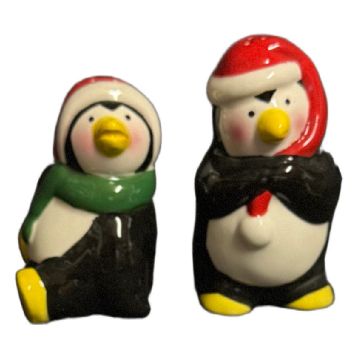 Pfaltzgraff Penguin Pals Christmas Salt & Pepper Shakers Set Boxed