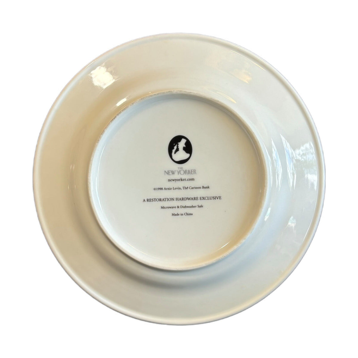 RESTORATION HARDWARE 6-Salad Plates NEW YORKER Ceramic Dessert Appetizer 8" D