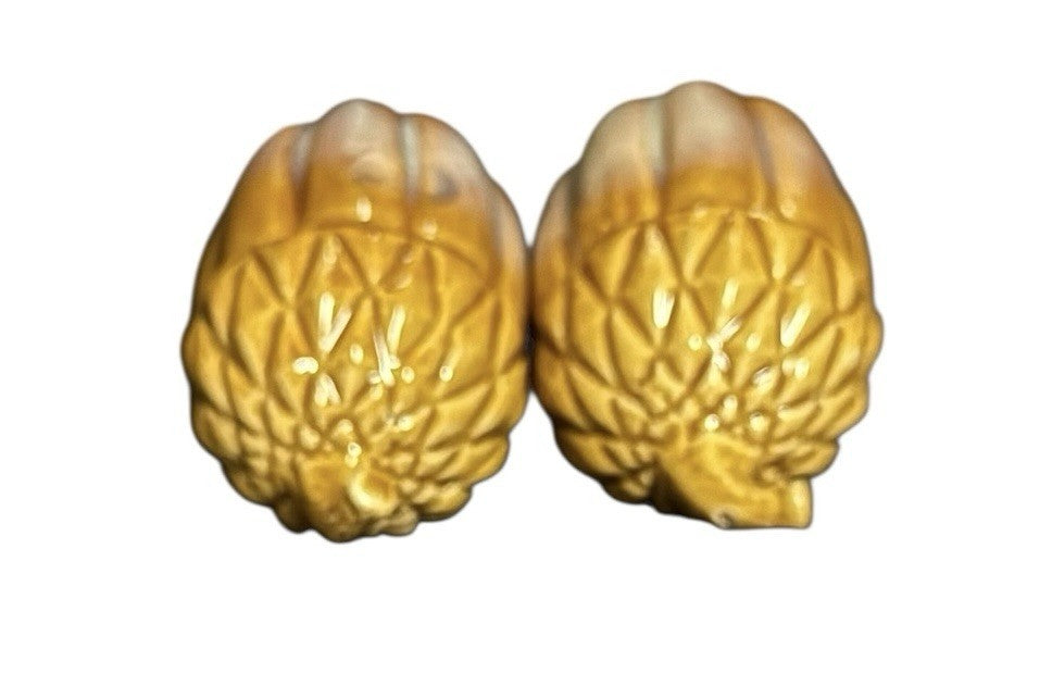 Acorn Salt & Pepper Shakers Set Ceramic 3.5” H Fall Autumn Thanksgiving Decor