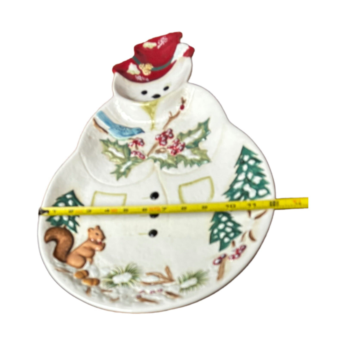 TRACY PORTER Jolly Ol’ Snowy Snowman Platter Chip & Dip Cookies Candies