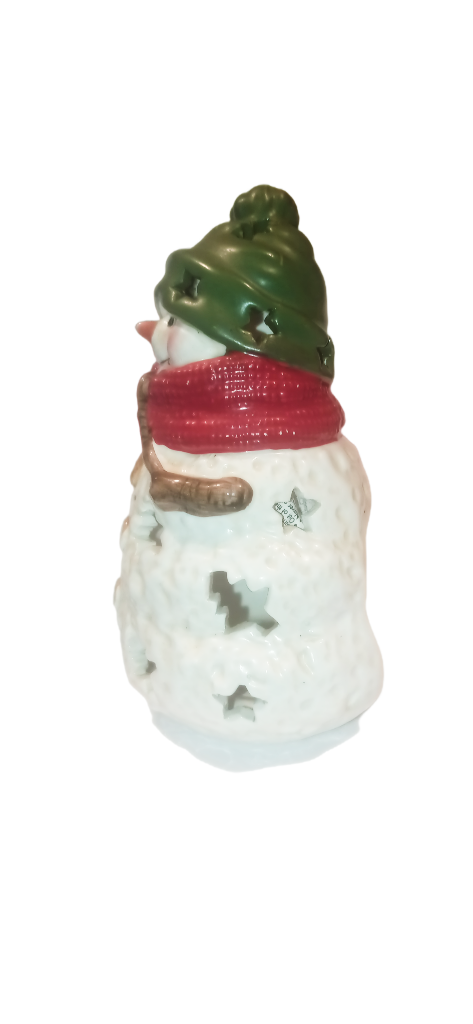 Hallmark Jan Karon Christmas Mitford Snowman Votive Tealight Candle Holder