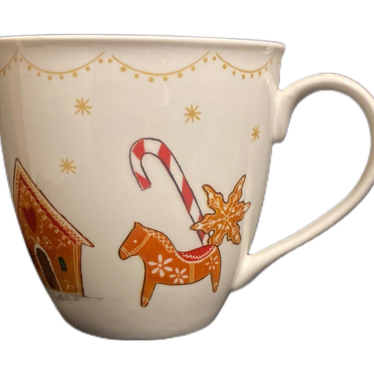 MILLY GREEN British Design Mug Christmas Coffee Tea White Porcelain Cup
