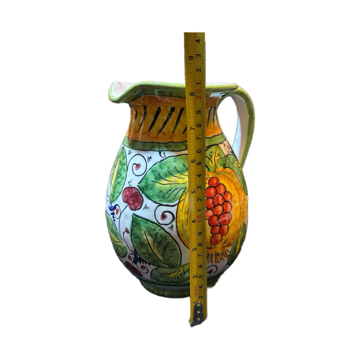 Hand painted Pitcher Dipinto A Mano Ceramic Water Juice Lemonade Cocktail Jug