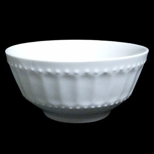 Gibson REGALIA 4-Dessert Bowls 4 3/8" D White Embossed Dots Ceramic Berry Bowl