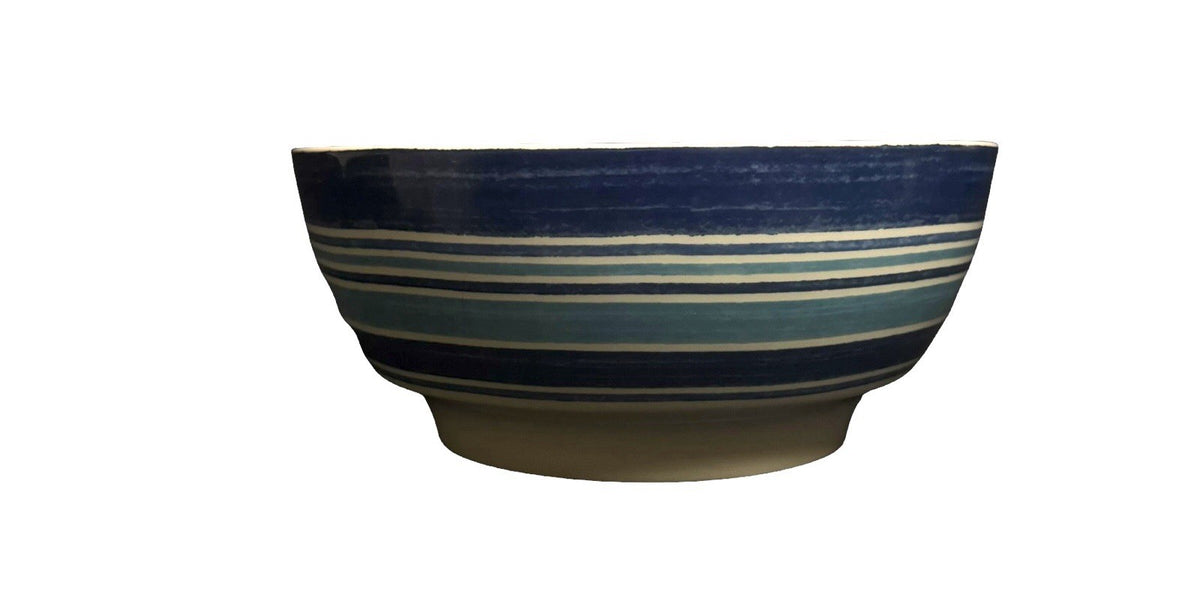 Johnson Brothers Farmhouse Kitchen Blue Stripe Serving Bowl England 10”D