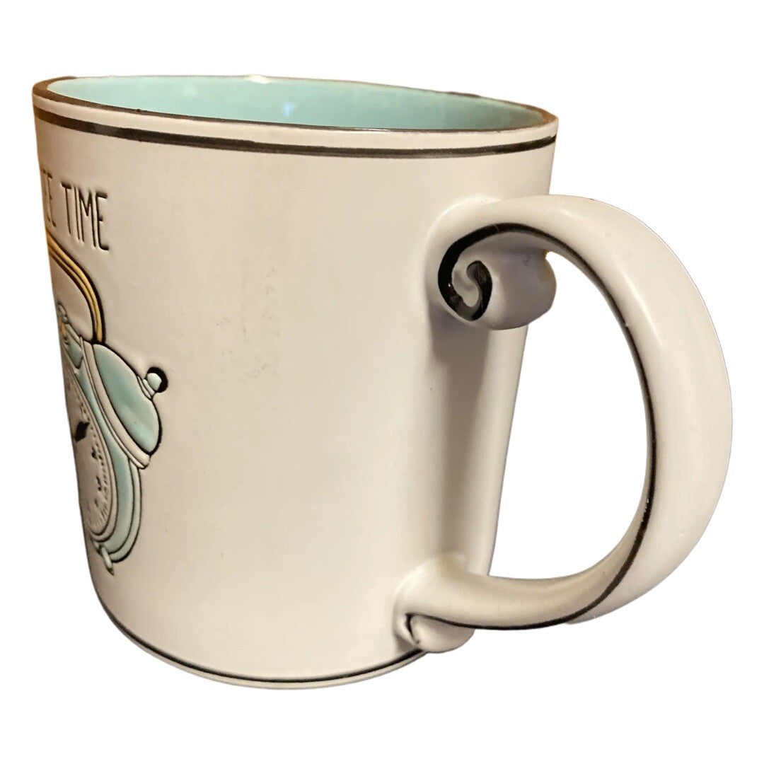 Spectrum Designz 2017 COFFEE TIME Alarm Clock Large Coffee Aqua Cup Mug  21 oz.