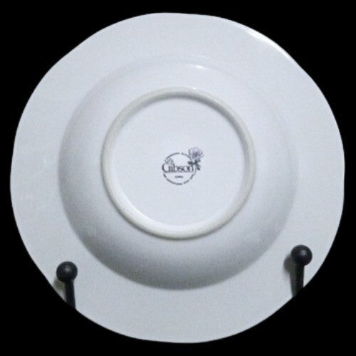 Gibson FRUIT ORCHARD 5-Rim Soup Bowls 9 ¼” D Fruit On Rim White Large Dish