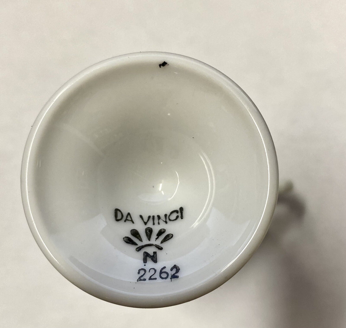 Set of 5 Vintage Da Vinci Pedestal Demitasse Mugs 2262 4 oz Green Purple Floral