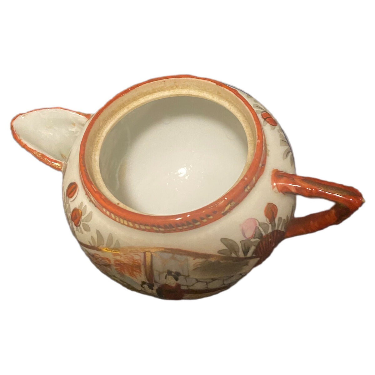 Vintage Japanese Geisha Teapot • Hand Painted Porcelain • Oriental Scene