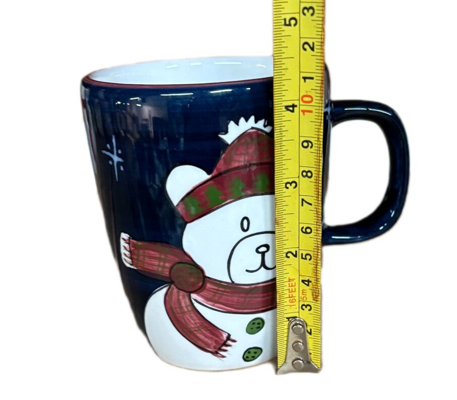 LAURIE GATES Mug The Cellar Christmas Twilight Collection Bear Coffe Tea Cup