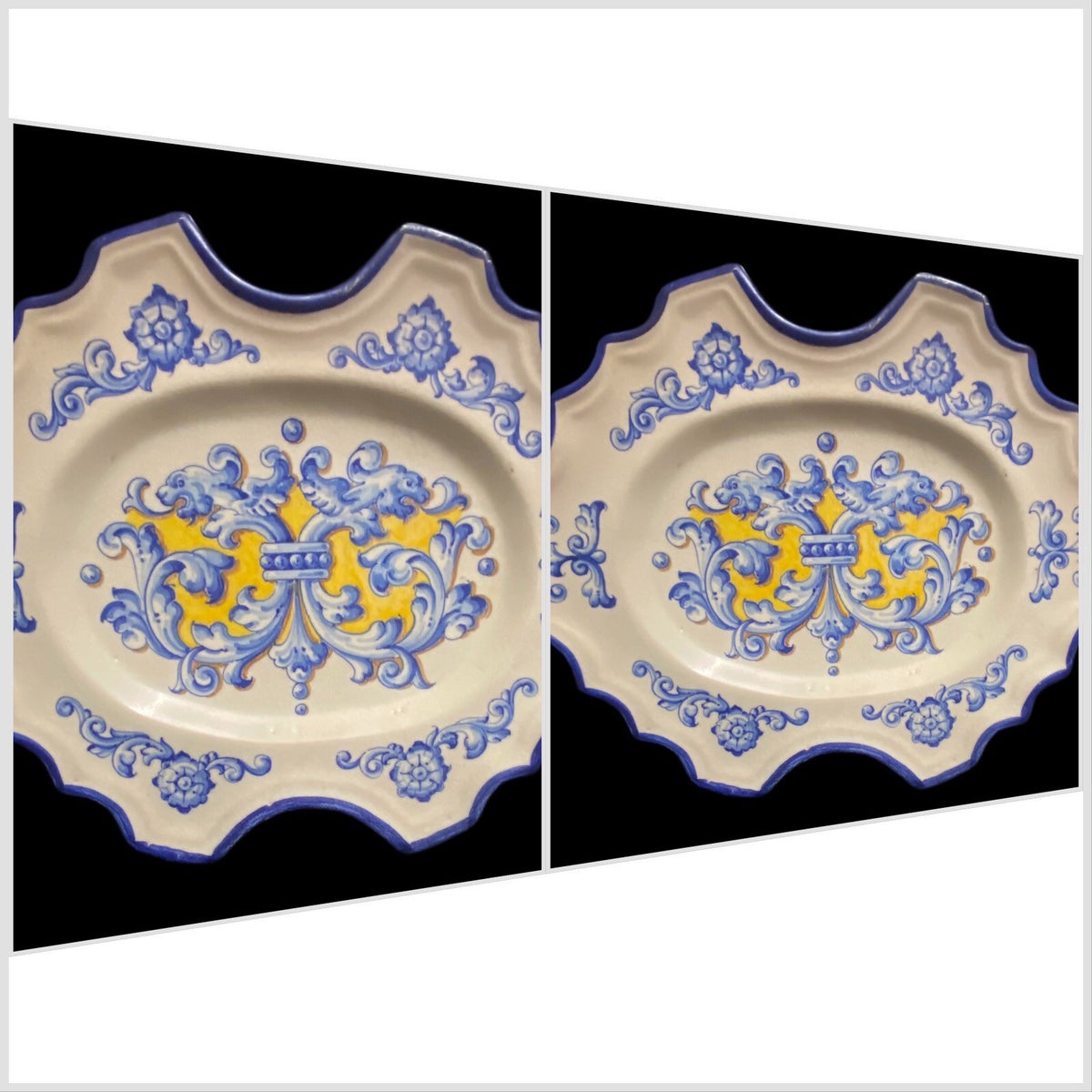 Vintage Mexican TALAVERA San Andrés Hand Painted Platter Serving Wall Hanging