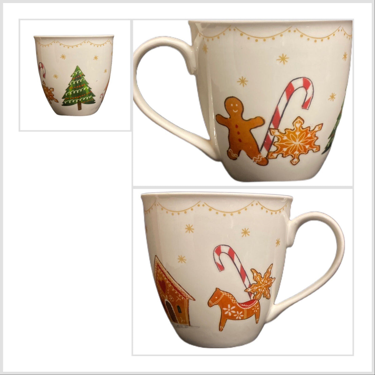 MILLY GREEN British Design Mug Christmas Coffee Tea White Porcelain Cup