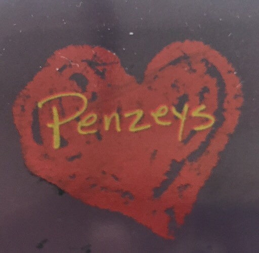Penzeys Spices Ceramic Coffee Mug /Cup "Heal the World" "Cook Dinner Tonight" 