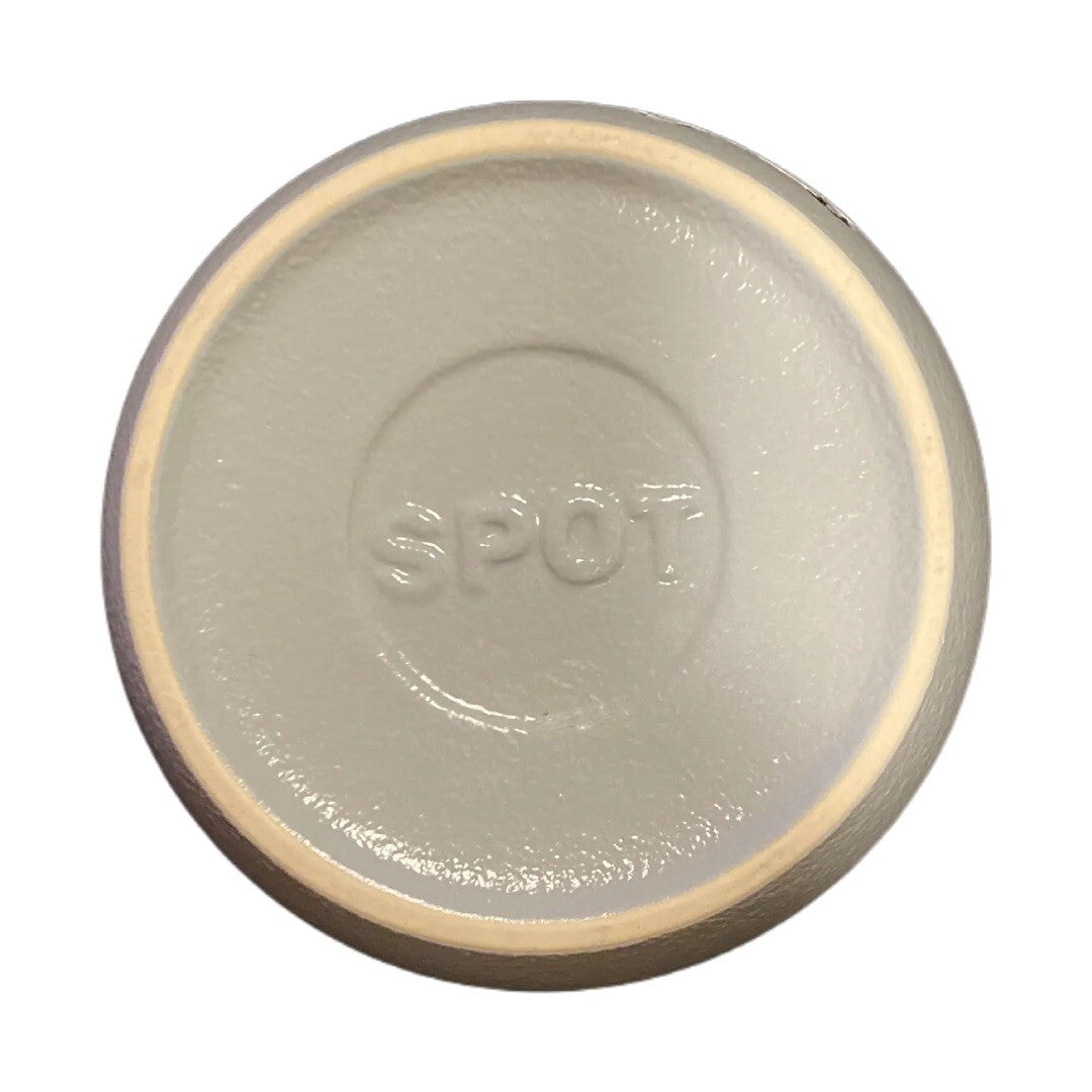 SPOT BRAND Dog Bowl PET Food Water Ceramic Dish Gray & White WOOF Bone