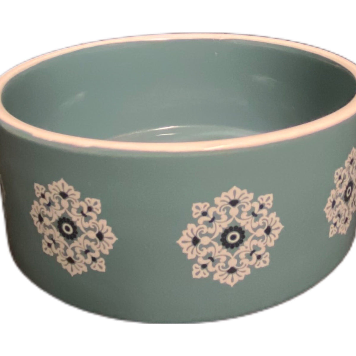 PetRageous Designs Pet Bowl Handcrafted Stoneware Cat Dog Food Water Dish Blue
