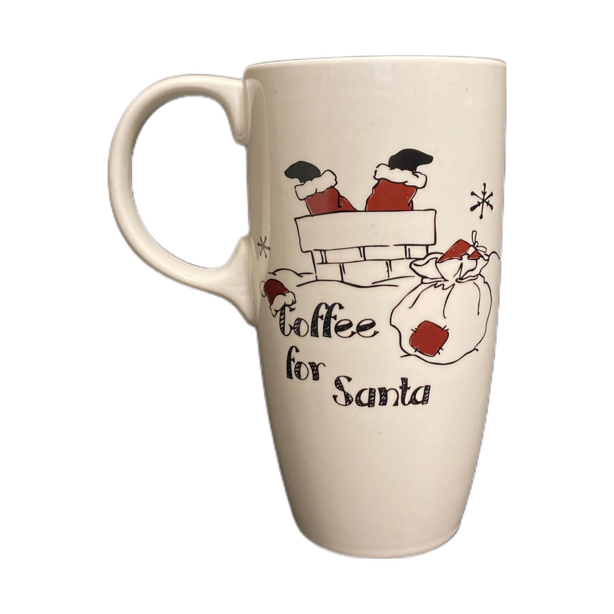 Christmas Latte Mug Holiday COFFEE FOR SANTA 16 Oz Coffee Tea Cup