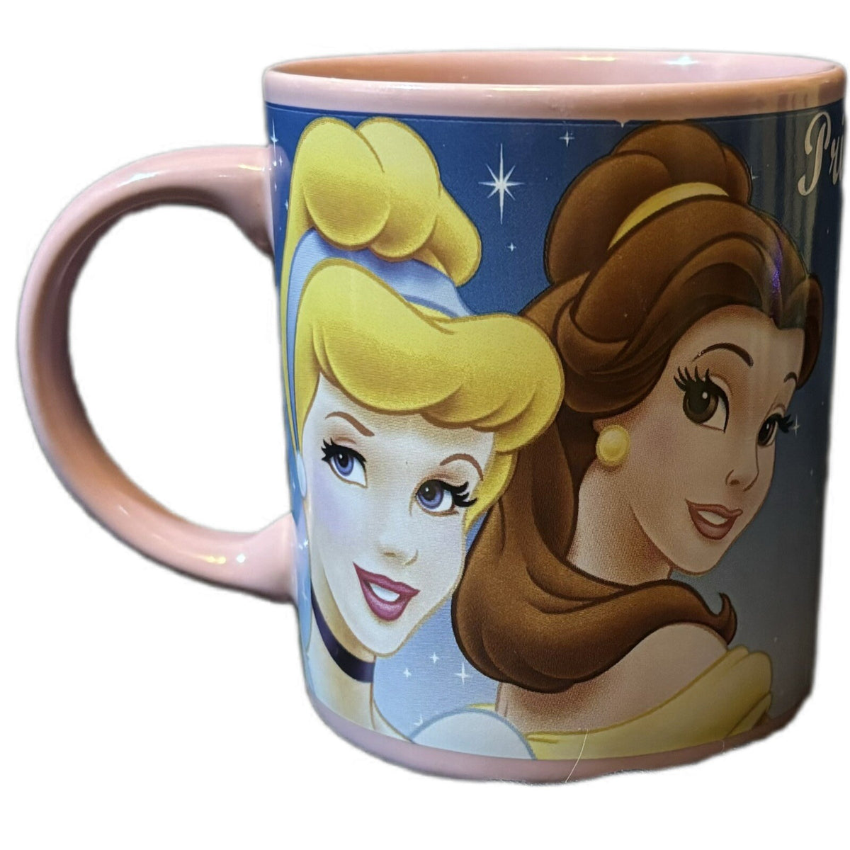 DISNEY PRINCESS Mug Ceramic Coffee Tea Cup Pink Interior