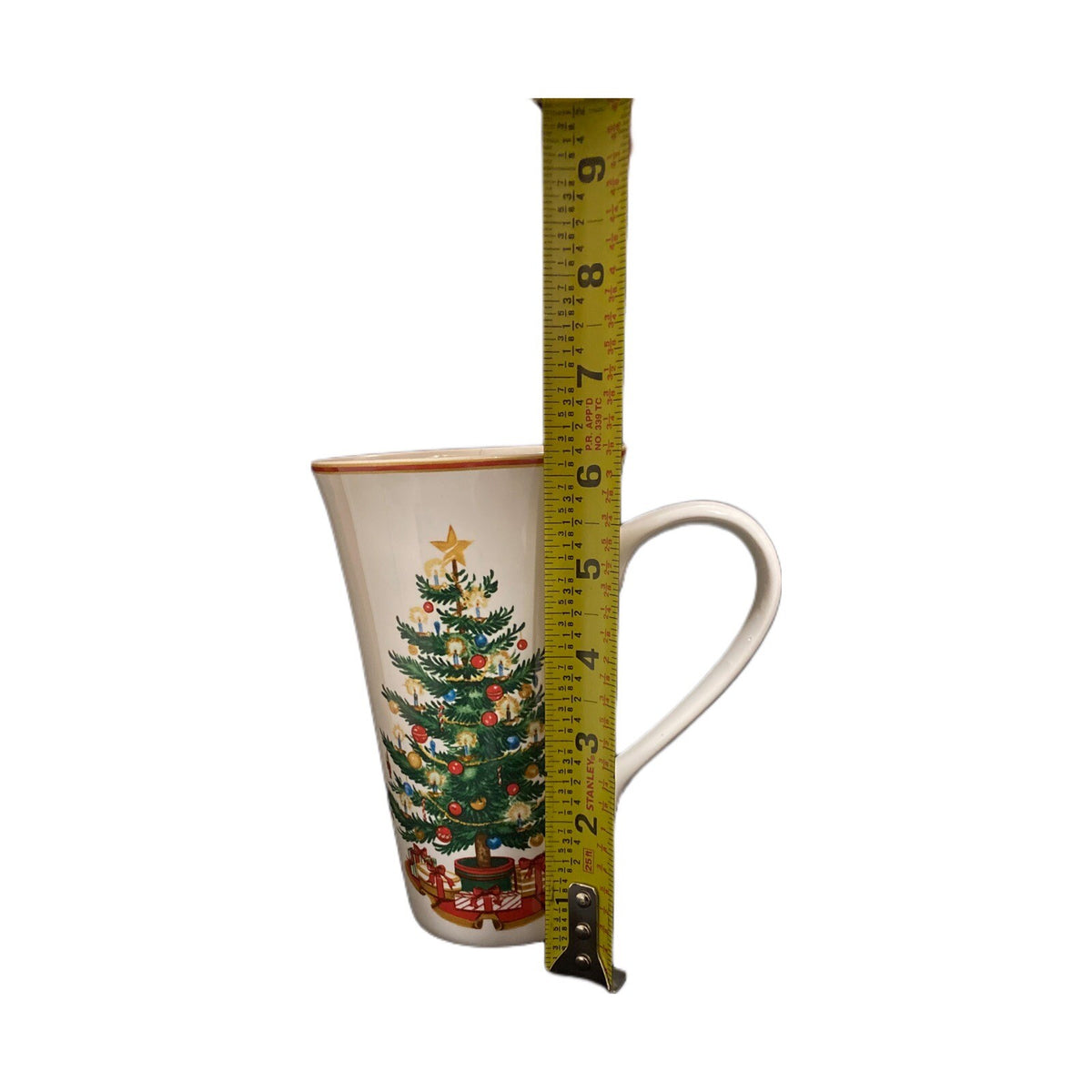 222 Fifth O' Tannenbaum Latte Mug Christmas Holidays Tree Gifts Presents Tea Cup