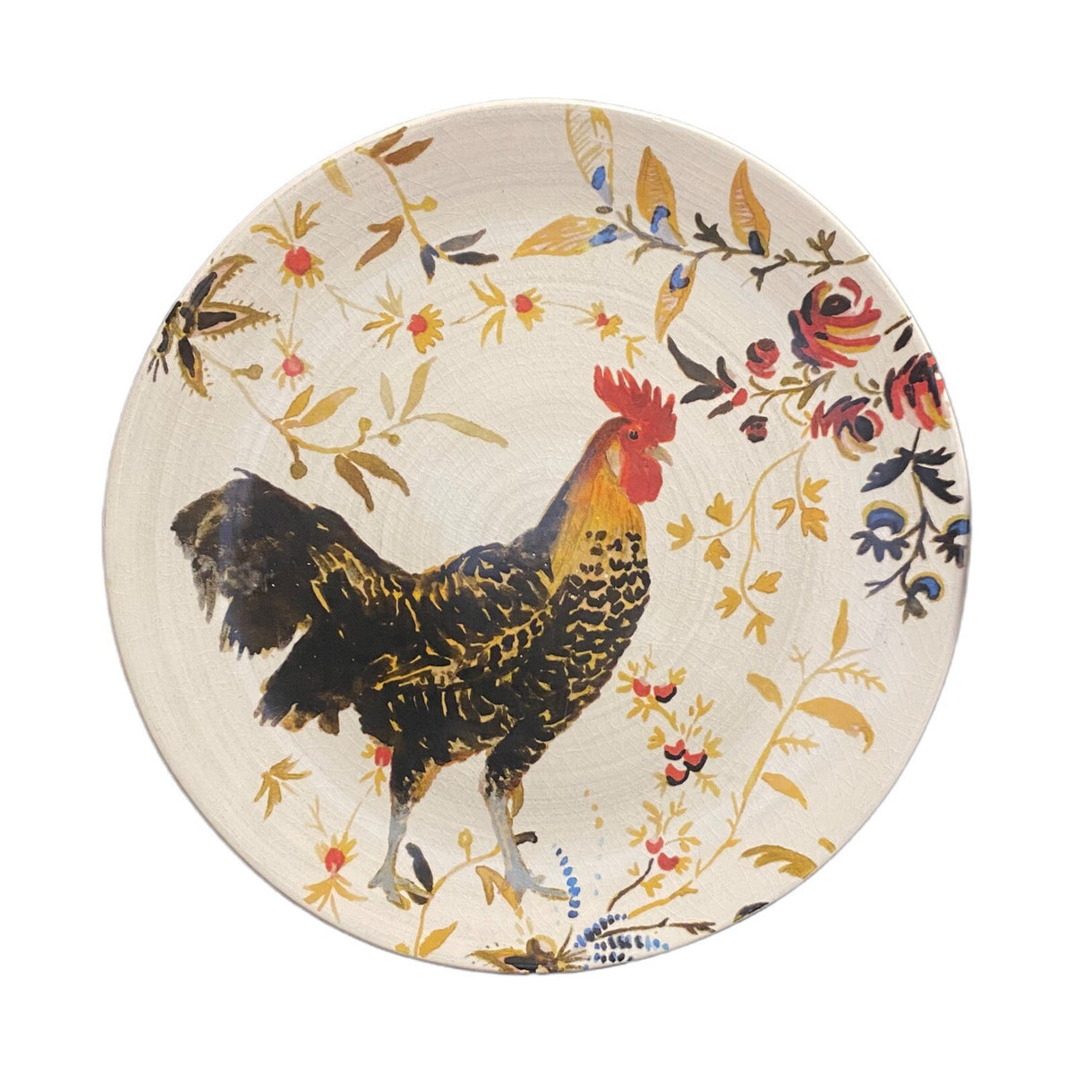 Williams Sonoma MARC LACAZE 3-Dinner Plates 2008 Chicken 10 1/8" D Ceramic Italy