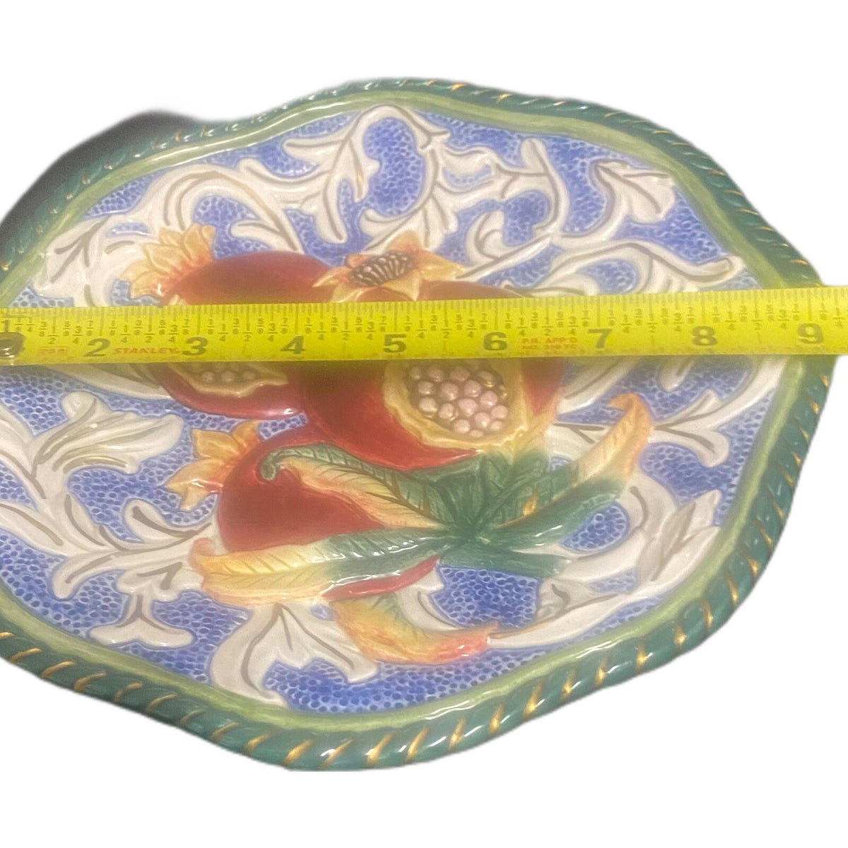 Fitz & Floyd Classic Canape FLORENTINE Accent Plate Pomegranate 3D Wall Hanging