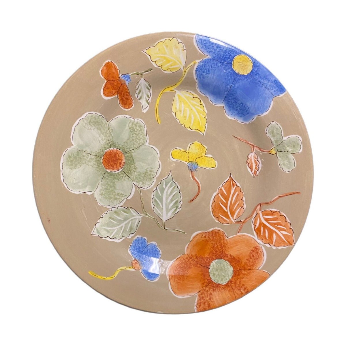 Laurie Gates LES FLEUR 4-Salad Plates Gourmet Home Accent Ceramic Floral Dish