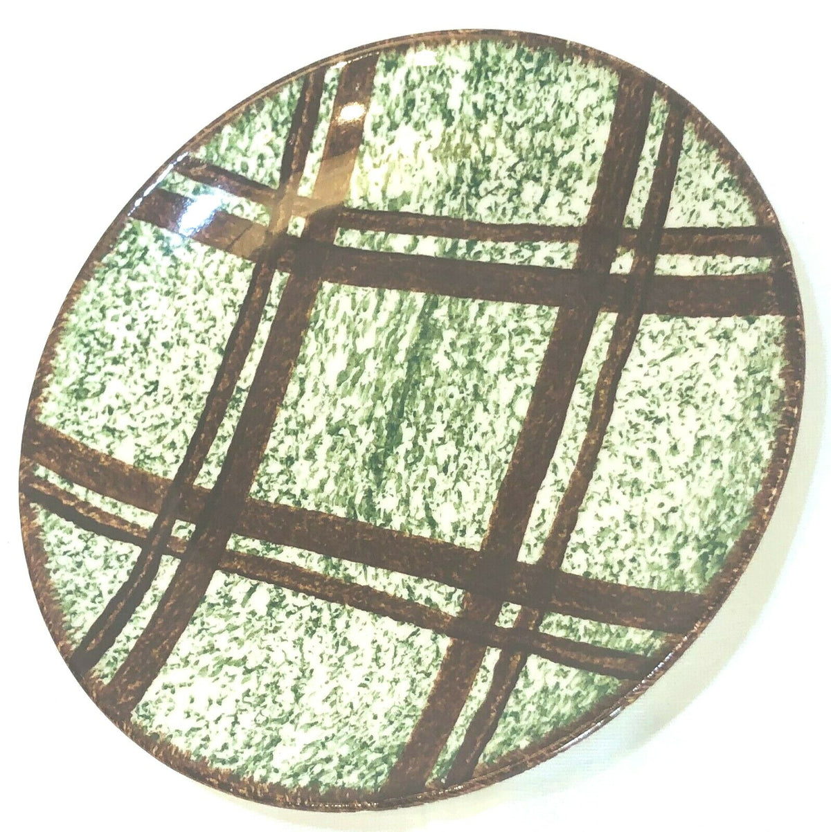 Blue Ridge RUSTIC PLAID Southern Pottery Hand Painted Dinnerware Collection USA