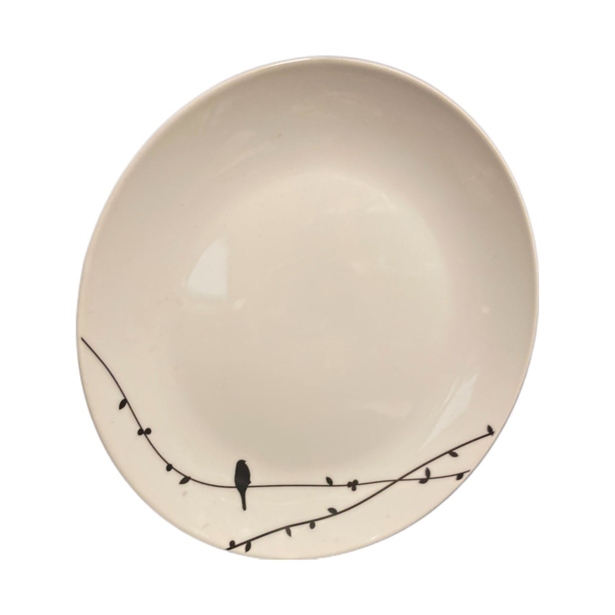Storehouse Black Bird Vine Salad Plates Set of 3 White Stoneware Australia 8.25"