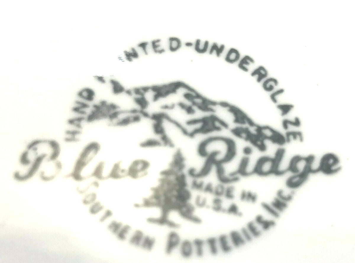 Blue Ridge RUSTIC PLAID Southern Pottery Hand Painted Dinnerware Collection USA