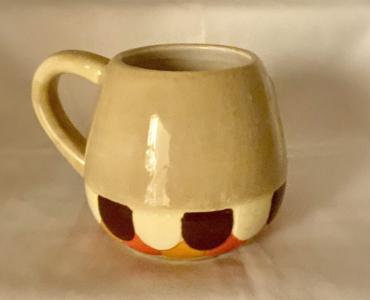 Mesa Home Products Coffee Mug 3D Owl Hand Painted Brown Tan Orange 16 Oz Tea Cup