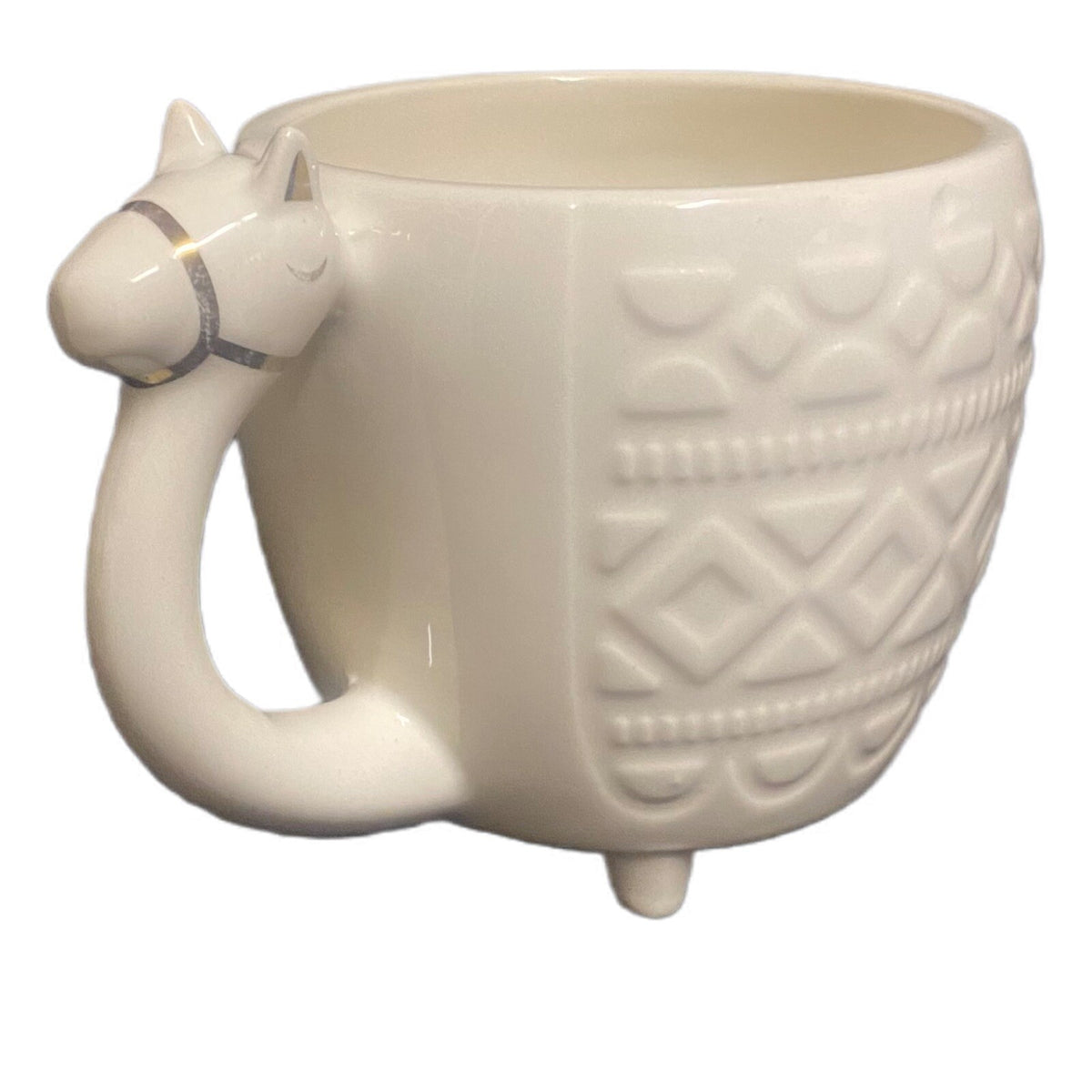 Target OPAL HOUSE Mug Camel Handle Ceramic Coffee Tea Cup LLama Gold Accents