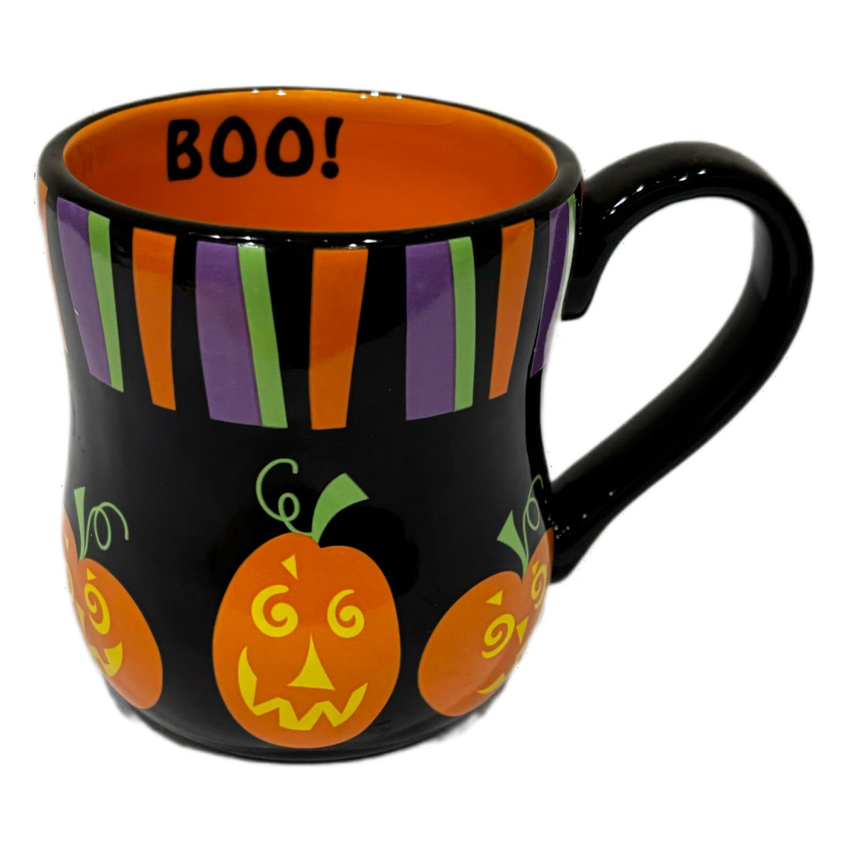 HARRY & DAVID Halloween Mug Pumpkin Jack o' Lantern Ceramic Coffee Tea 2009 Cup