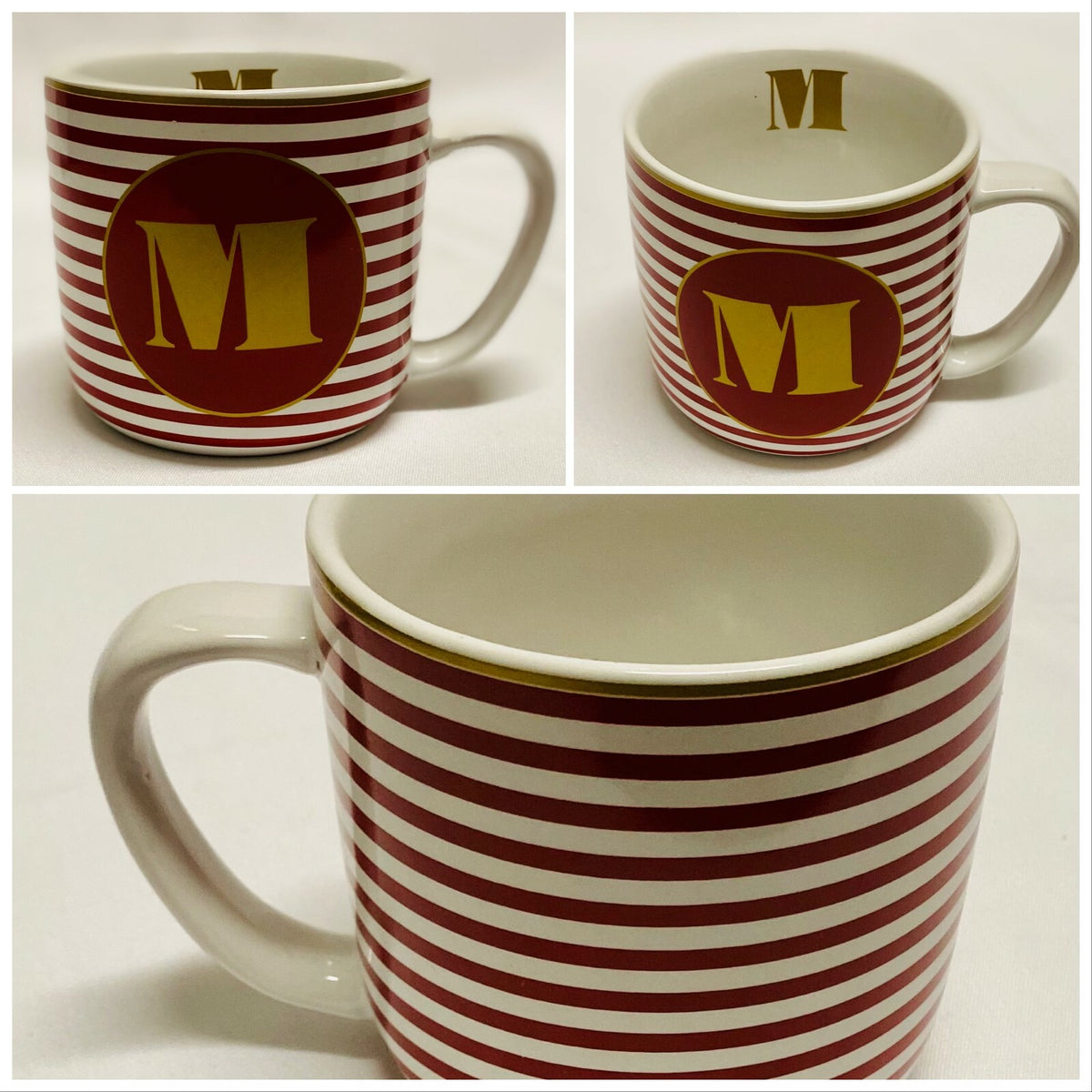 Target Stoneware Monogram Coffee Mug Personalized Name Cup Initial Letter 14 oz.