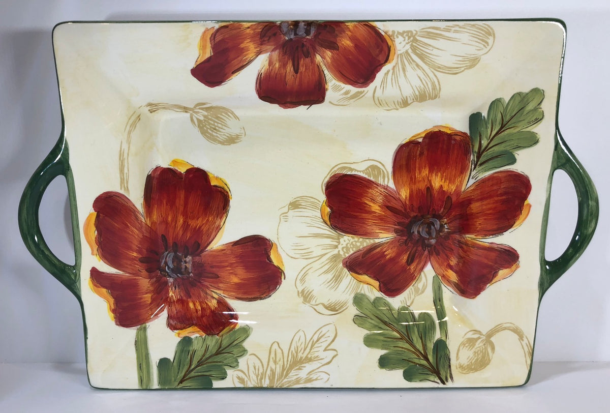 Rare Maxcera "Poppy Garden" Hand-Painted Ceramic Collection