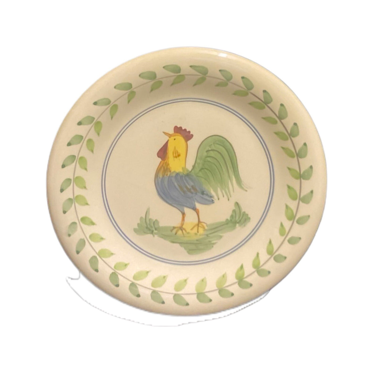 World Market Rooster Salad/ Dessert Plates Set of 7 Ceramic Farmhouse 7¾”D