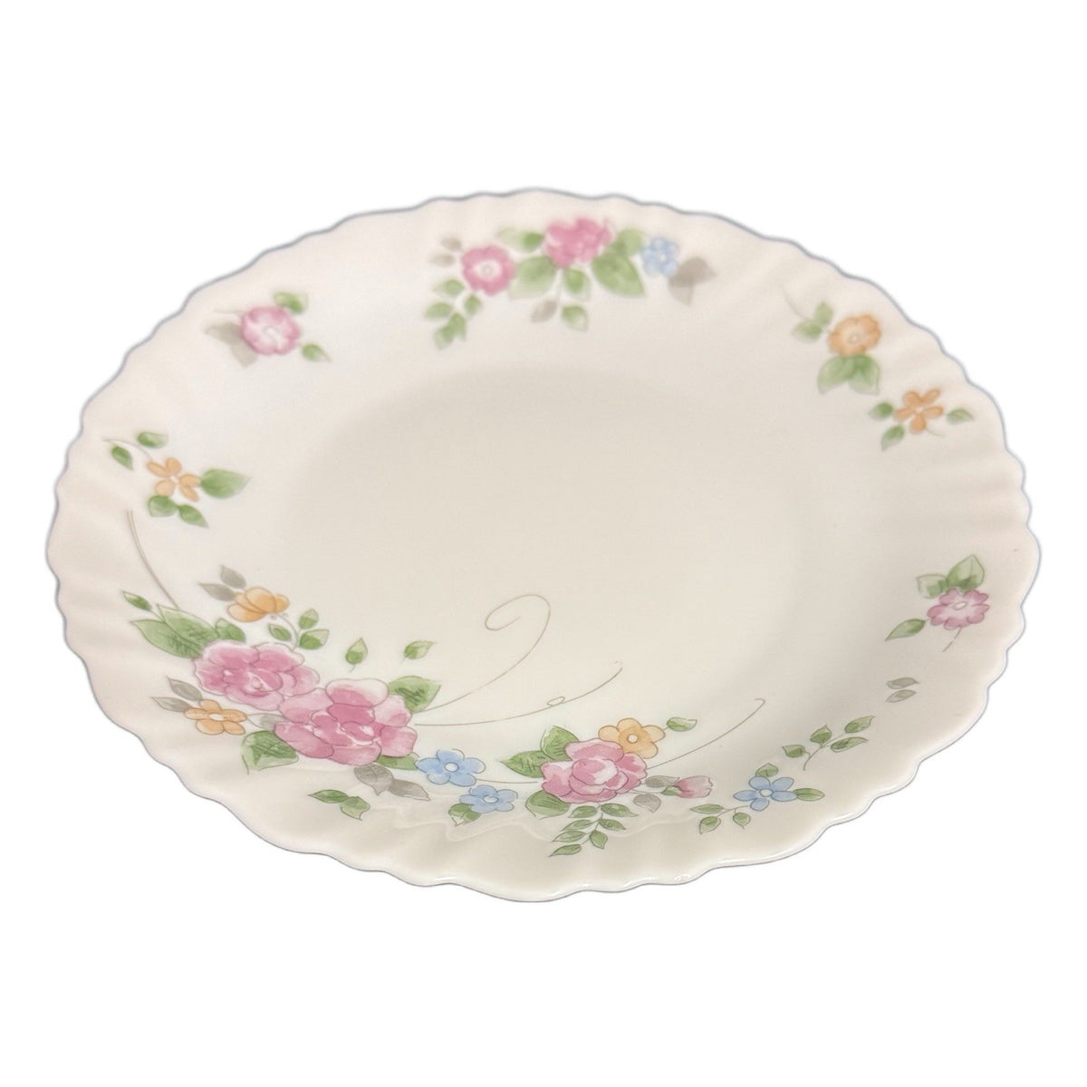 Arcopal France Rosalie 7” Salad Dessert Plates Set of 4 Pink Floral Vintage